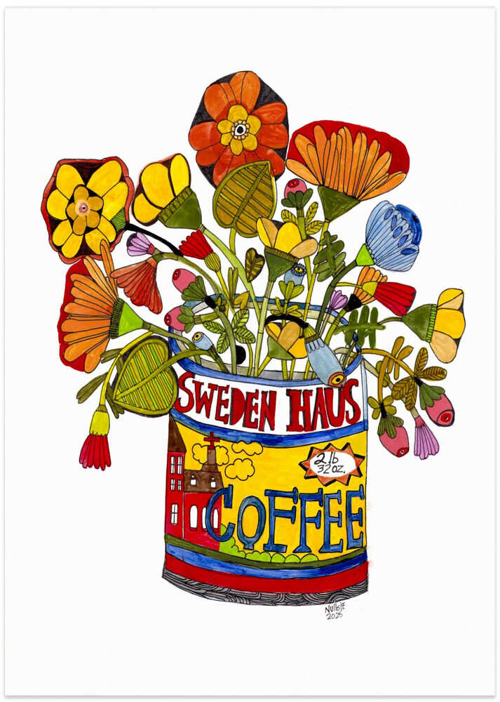 Sweden house coffee - Art Print by Sharon Nullmeyer
