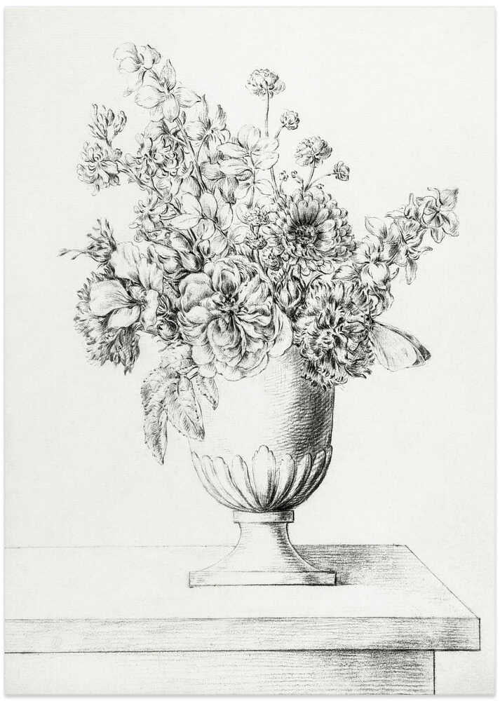 Flowers In a Vase - Art Print by Jean Bernard