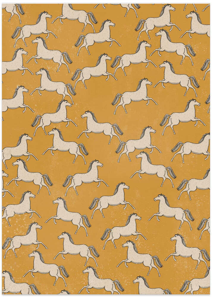 Vintage Horse Pattern - Art Print by Nicholas