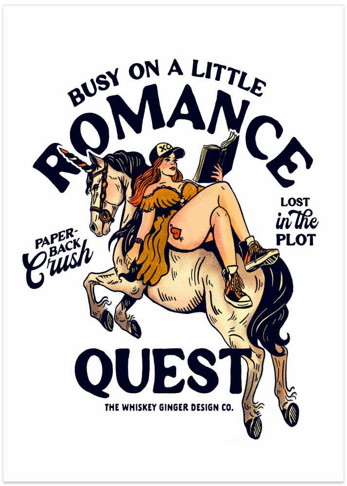 Romance Quest Bookish Smut Reader Gift - Art Print by The Whiskey Ginger