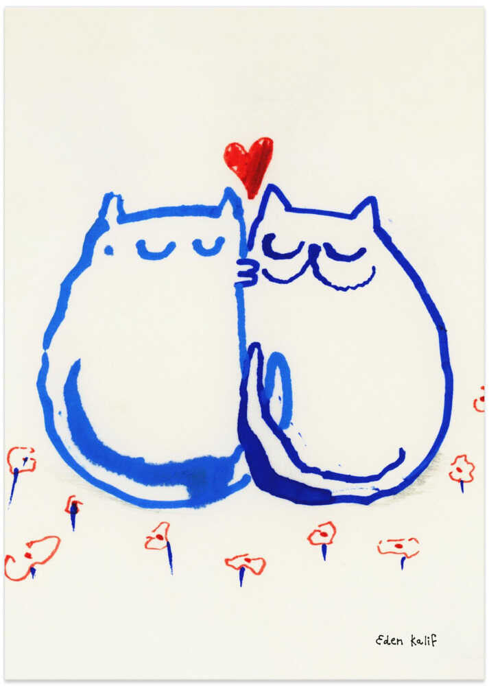 Lovin' Cats - Art Print by EDEN KALIF