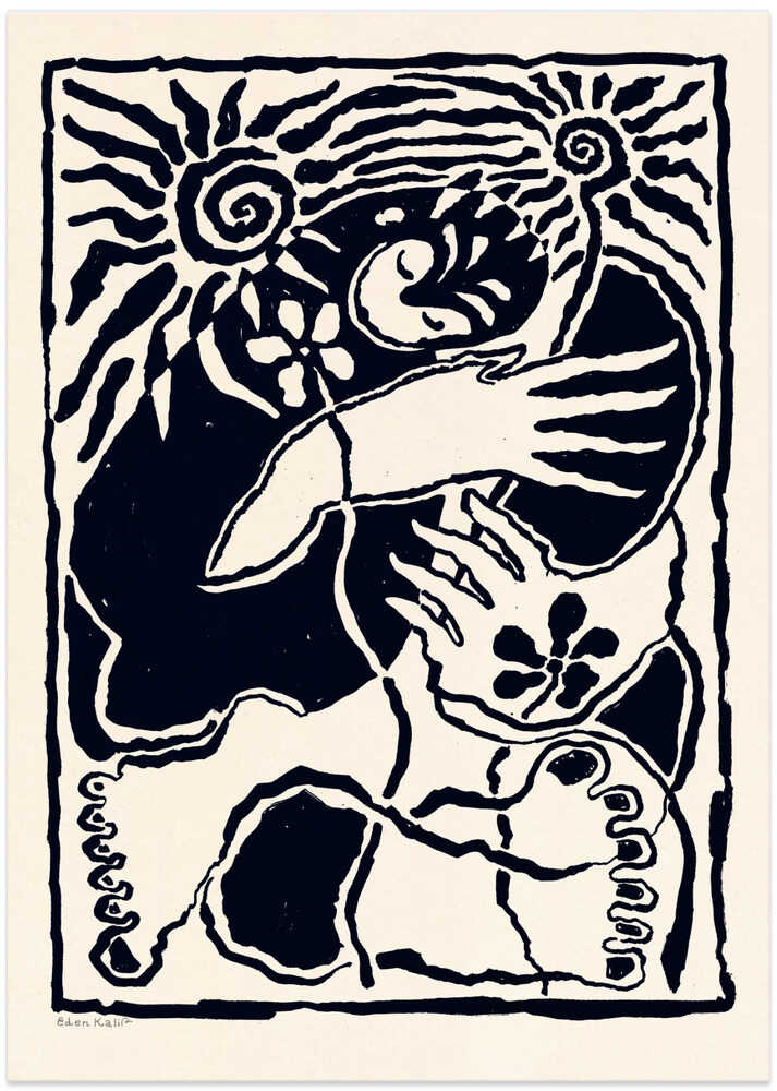 Protection (black) - Art Print by EDEN KALIF