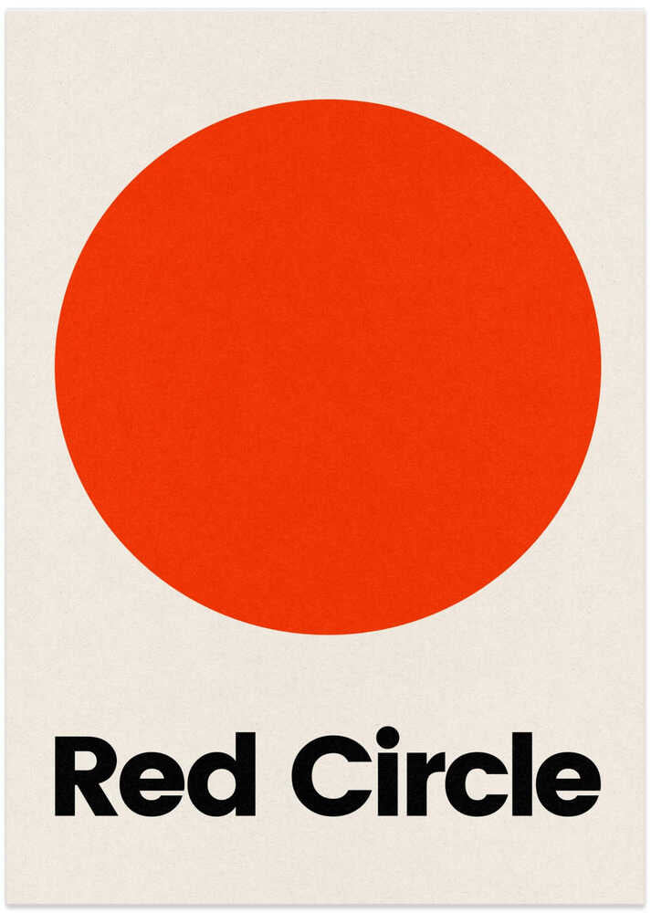 Bold Red Circle - Art Print by Rosi Feist