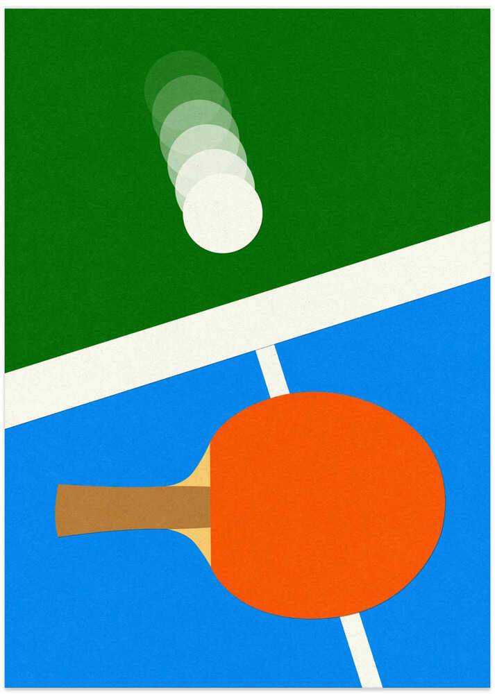 Table Tennis Action - Art Print by Rosi Feist