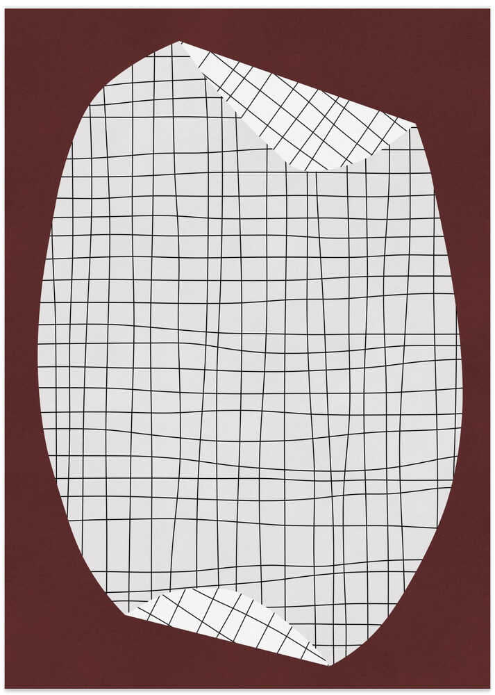 Folded Grid Pattern - Art Print by Vitor Costa