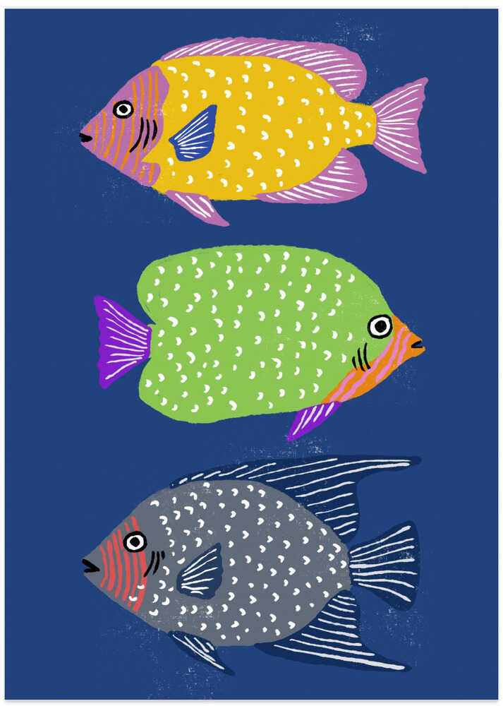 Colorful Ocean Fish - Art Print by Nicholas