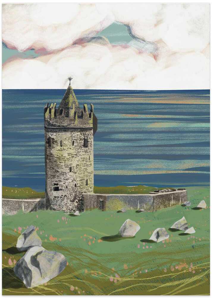 Castle by the Sea - Art Print by Charlotte Trudgett