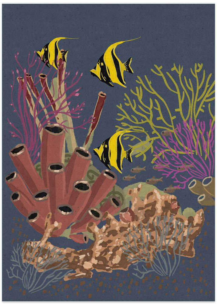 Colorful Coral Reef - Art Print by Nicholas