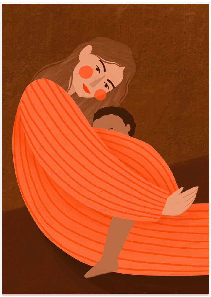 Loving Mother Child - Art Print by Bea Müller