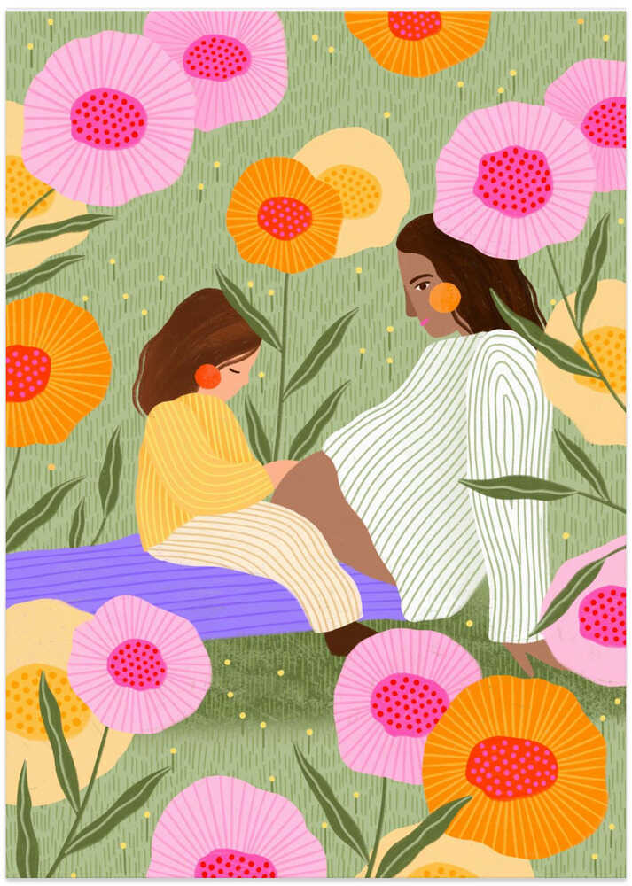 Gentle Day In Flowers - Art Print by Bea Müller