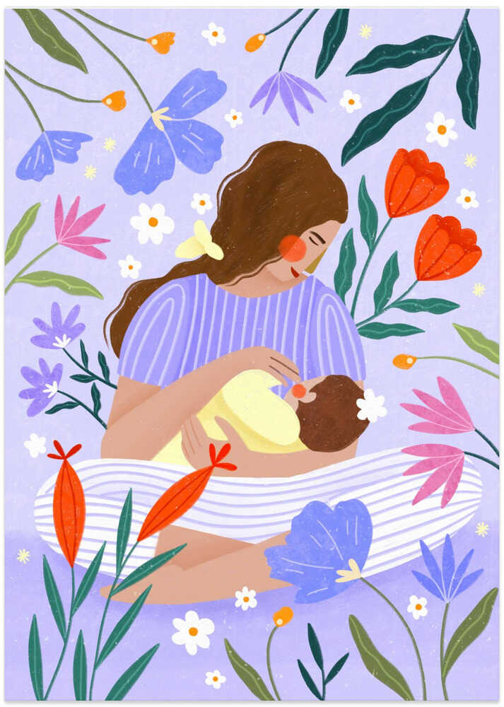 Blooming Motherhood - Art Print by Bea Müller
