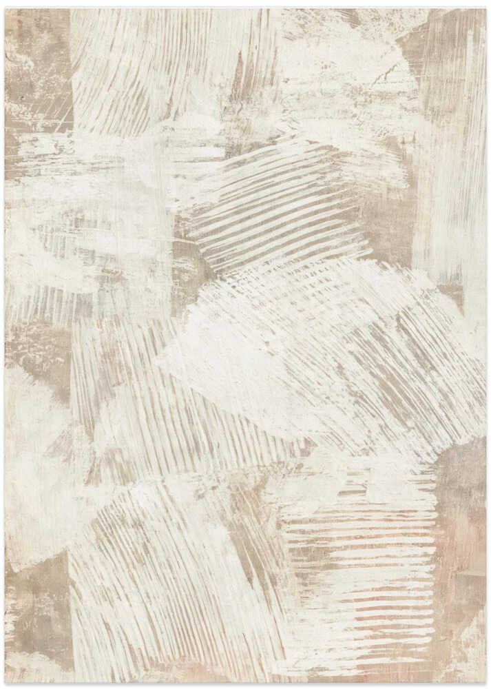 Neutral Abstract Strokes - Art Print by Melloi Art Prints