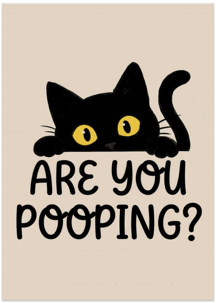 Funny Peeking Cat - Art Print by Melloi Art Prints