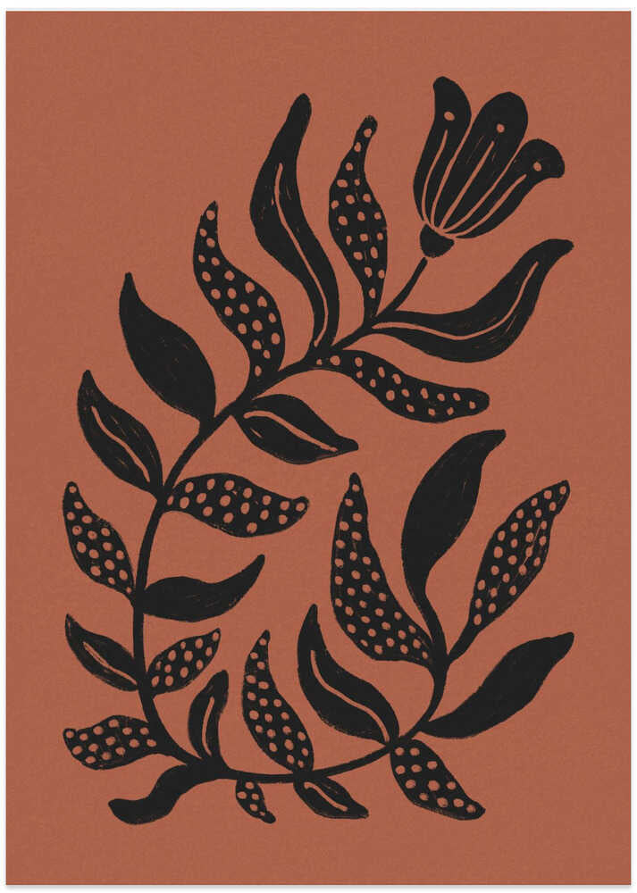 Earthy Botanical Bloom - Art Print by Krisztina Jung