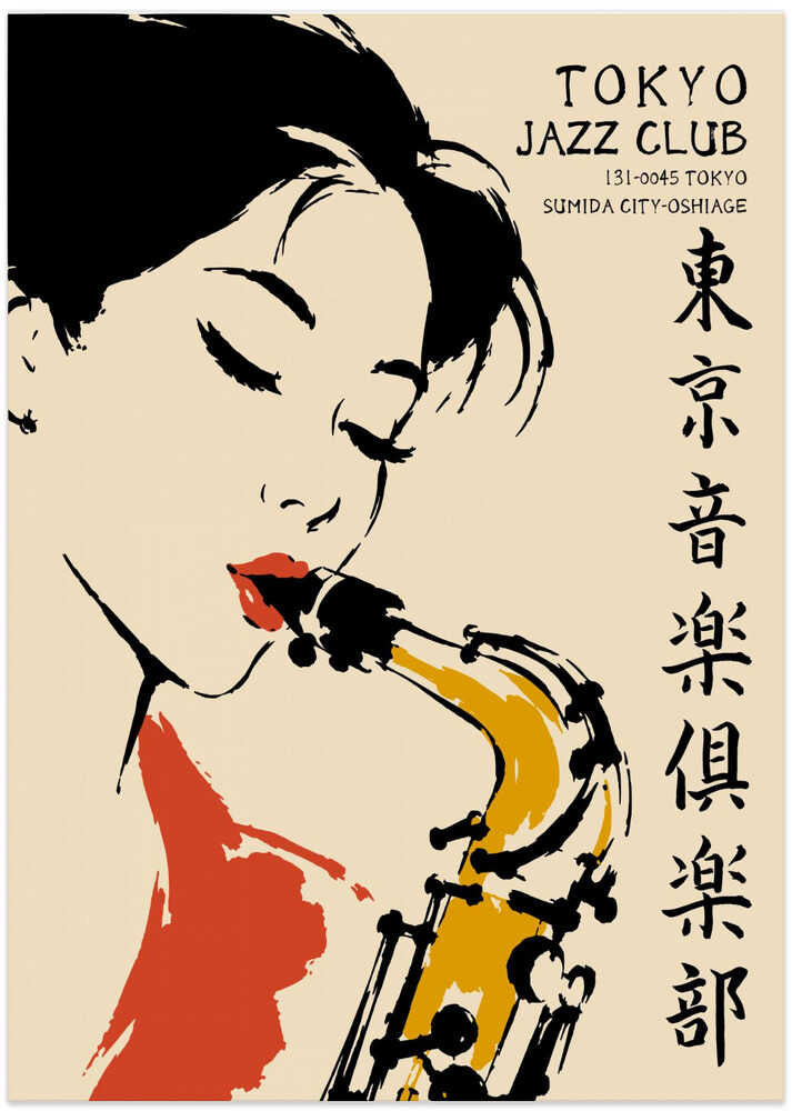 Tokyo Jazz Woman - Art Print by Patryk Krygowski