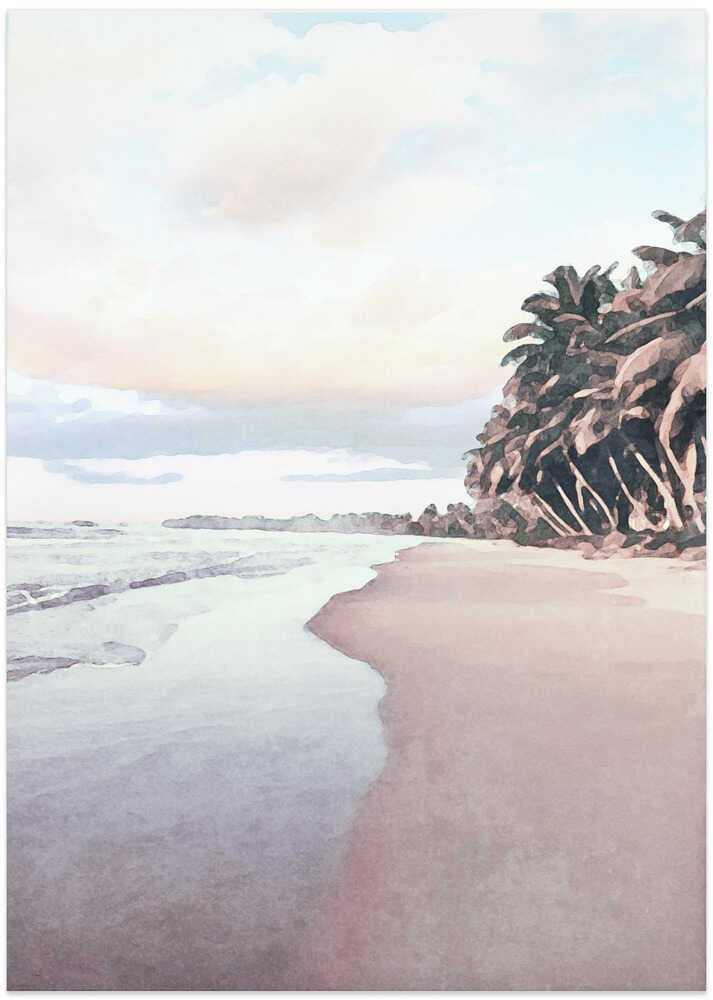 Tropical Beach Serenity - Art Print by Melloi Art Prints