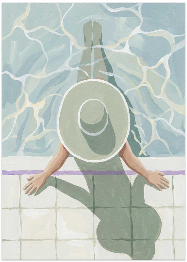 Summer Pool Day - Art Print by Andreas Magnusson