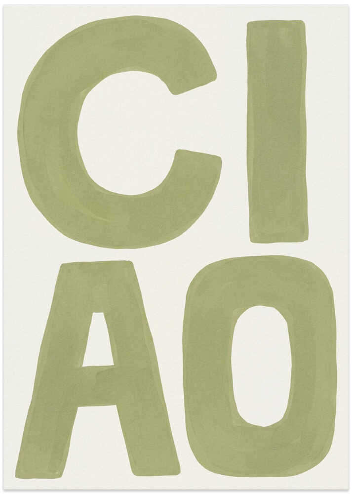 Hand Painted Ciao - Art Print by Andreas Magnusson