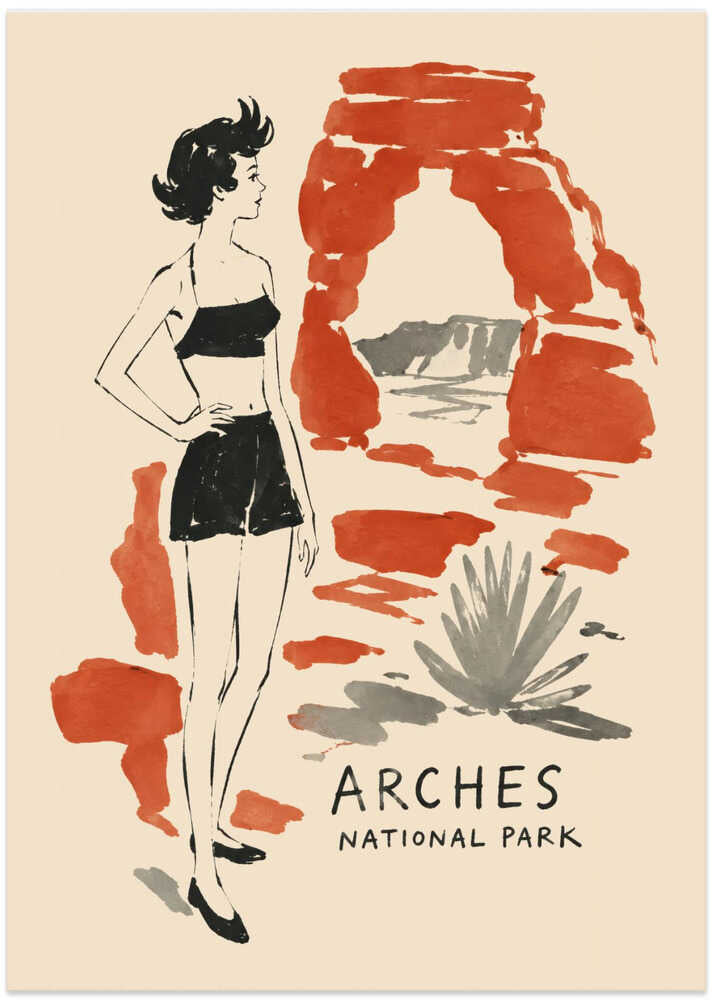 Vintage Arches Travel - Art Print by Patryk Krygowski