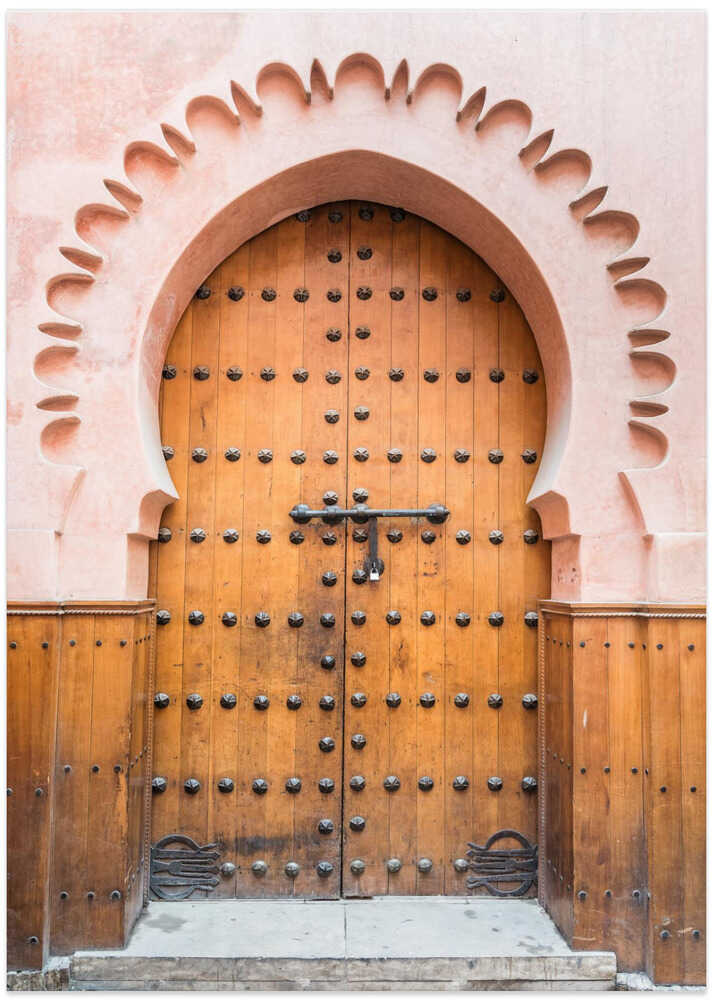 Moroccan Archway Door - Art Print by Photolovers
