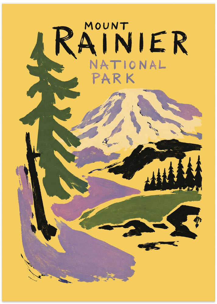 Mount Rainier National Park - Art Print by Patryk Krygowski