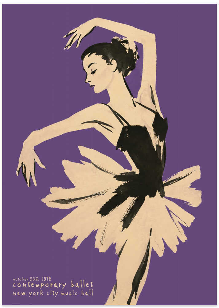 Graceful Ballerina Pose - Art Print by Patryk Krygowski