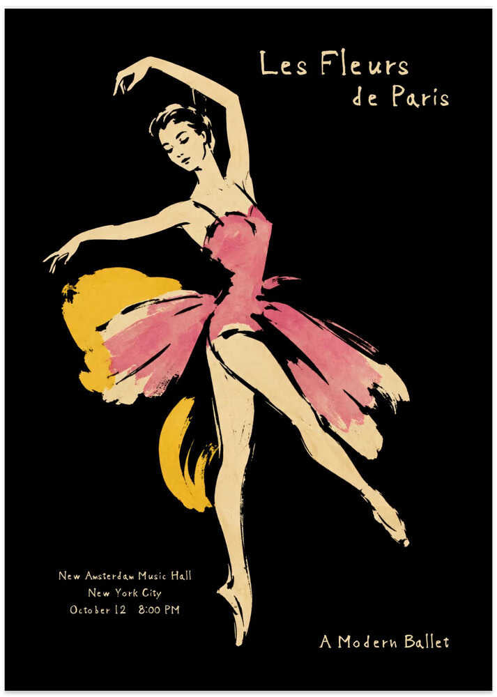 Graceful Paris Ballerina - Art Print by Patryk Krygowski