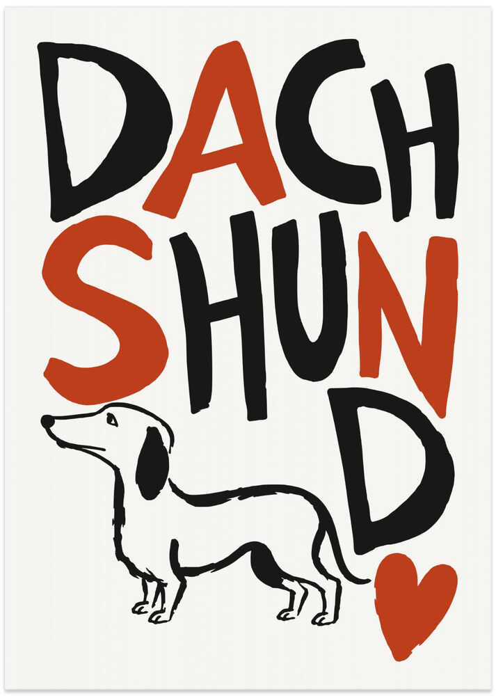 Dachshund Love - Art Print by Patryk Krygowski