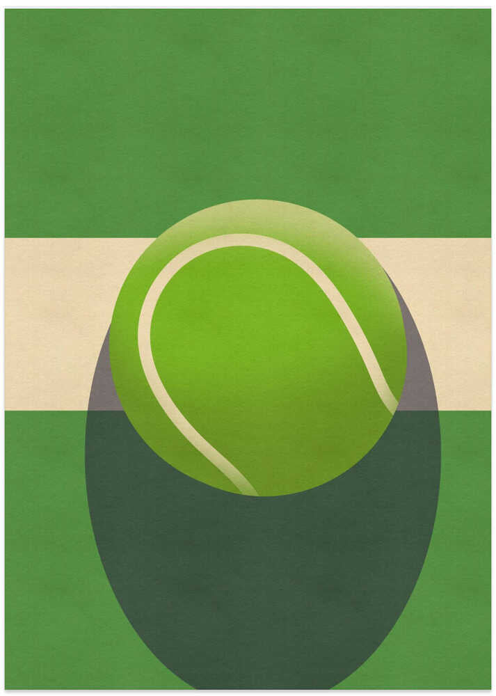 Green Court Tennis Ball - Art Print by Nicholas