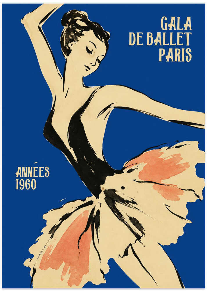 Elegant Ballet Dancer Paris - Art Print by Patryk Krygowski