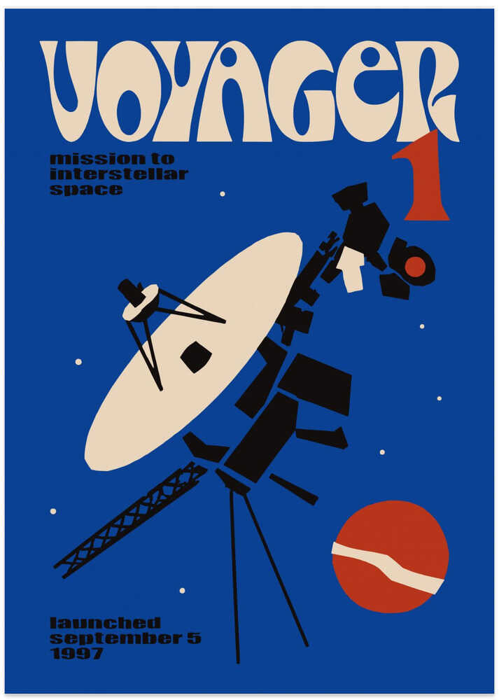 Voyager 1 Interstellar Mission - Art Print by Patryk Krygowski