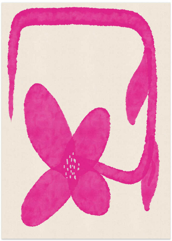 Pink Abstract Bloom - Art Print by Nicholas