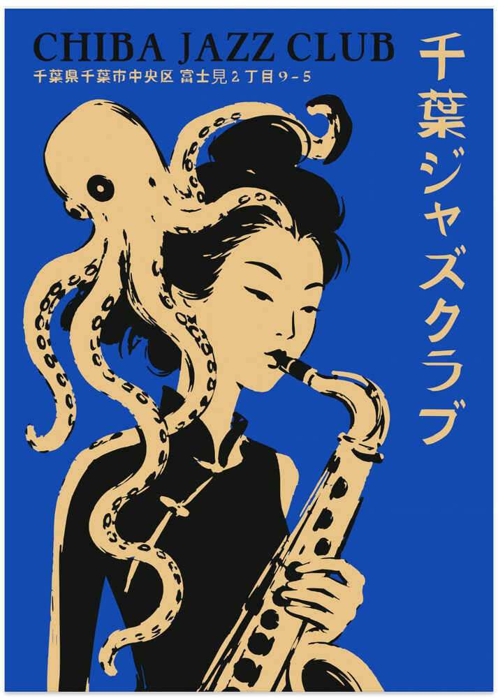 Octopus Jazz Saxophone Player - Art Print by Patryk Krygowski