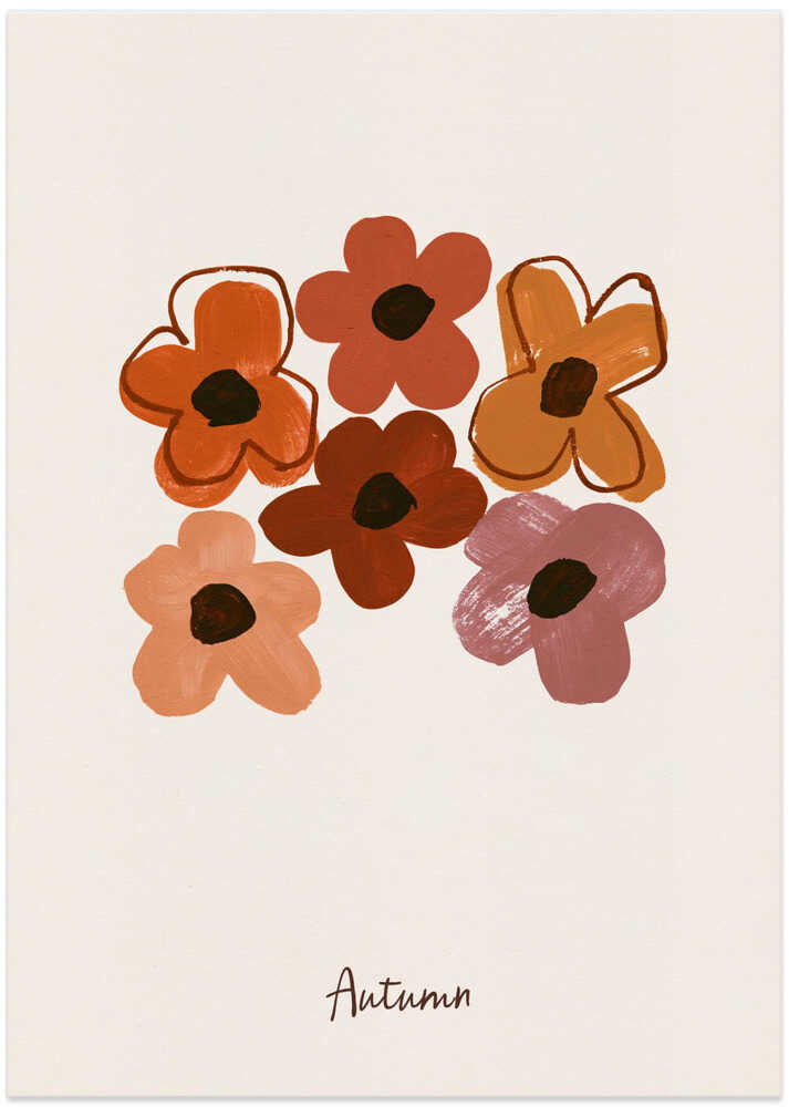 Warm Autumn Blooms - Art Print by Treechild