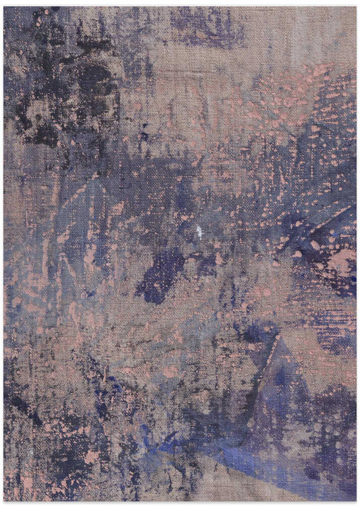 Abstract Blue Mauve - Art Print by Maira Ribena