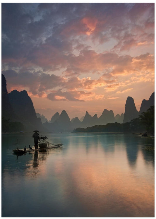 Li River Sunrise - Art Print by Yan Zhang