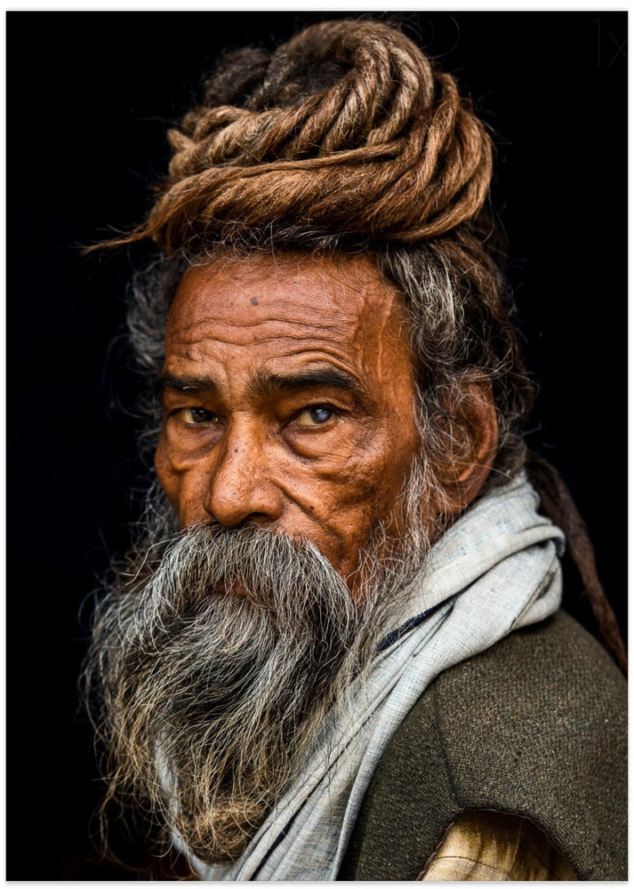 Portrait of a Sadhu... - Art Print by Rakesh J.V