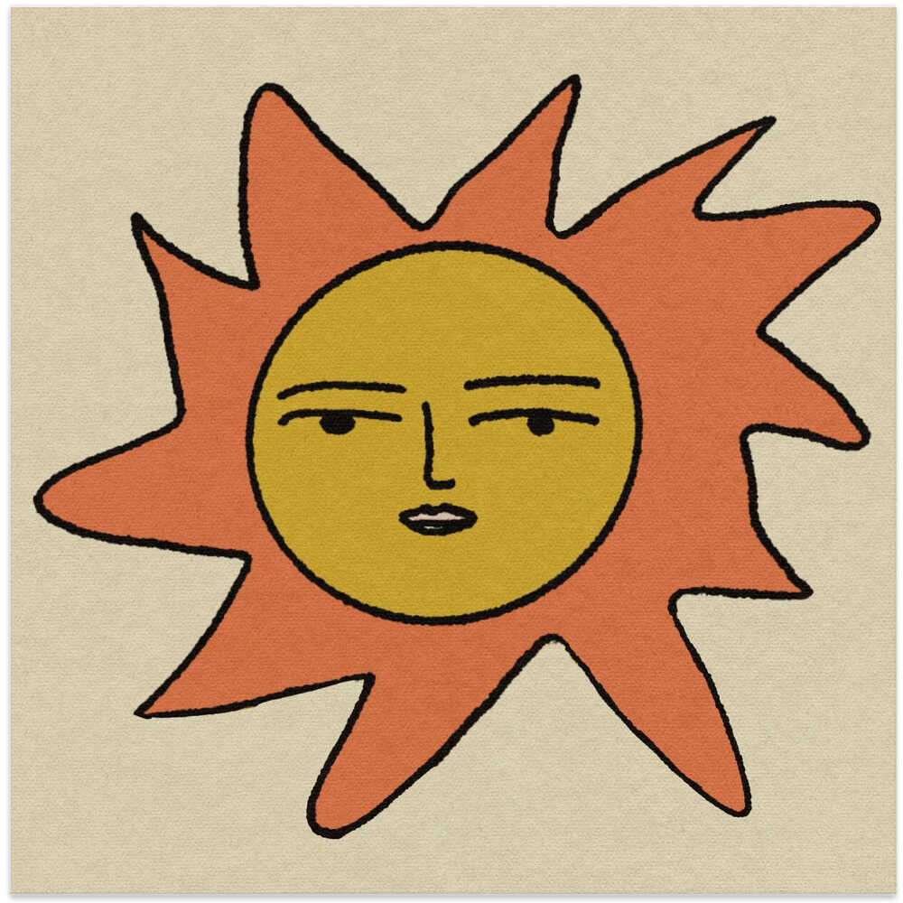 Cool Retro Sun - Art Print by Sharyn Bursic