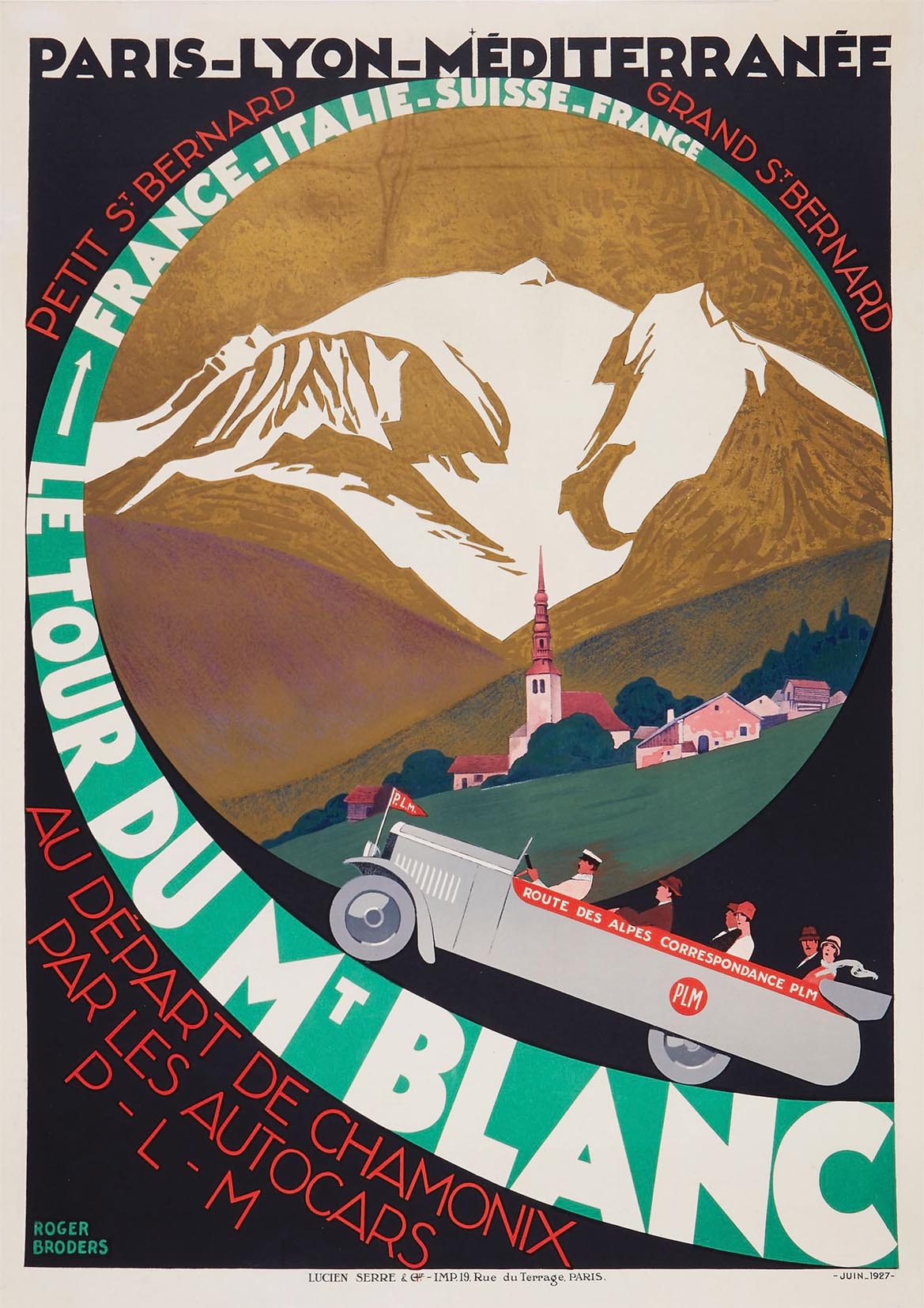 TOUR DU MONT BLANC POSTER: Vintage PLM Travel Advert Art Print