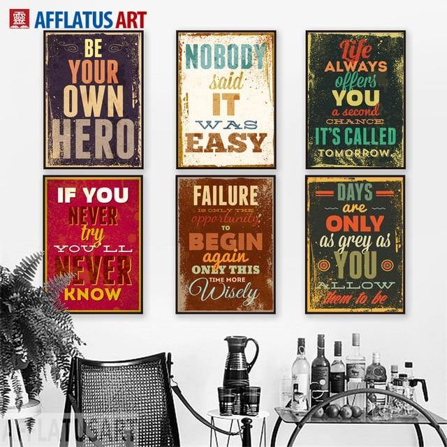 MOTIVATIONAL QUOTES: Typography Canvas Art Posters - Pimlico Prints