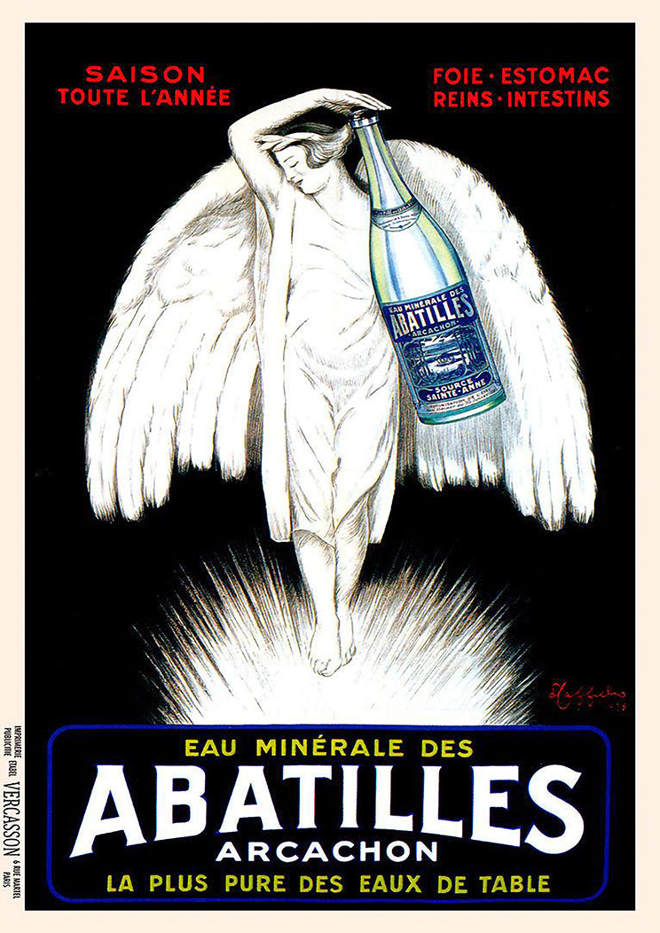 MINERAL WATER POSTER: Classic French Abatilles Advert