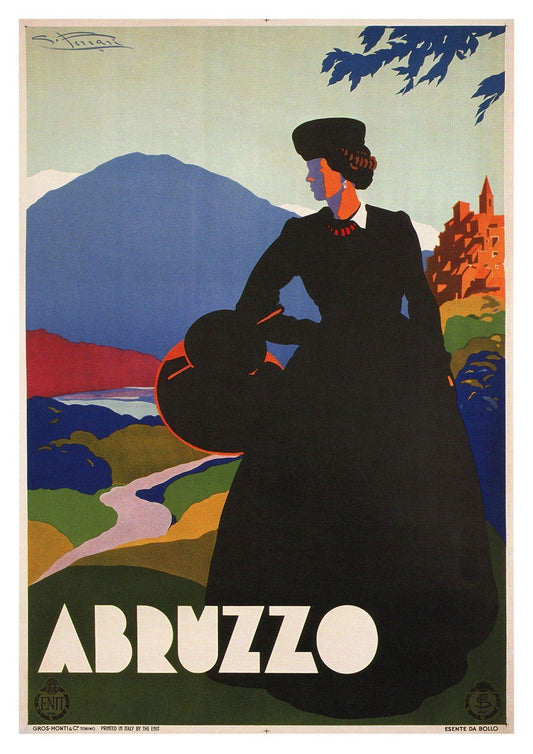 ABRUZZO TOURISM POSTER: Vintage Italian Travel Poster - Pimlico Prints
