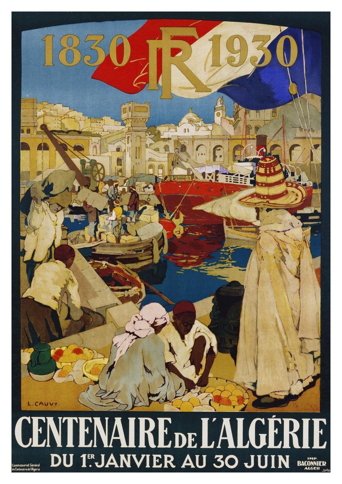 ALGERIA CENTENARY PRINT: Vintage Travel Poster - Pimlico Prints