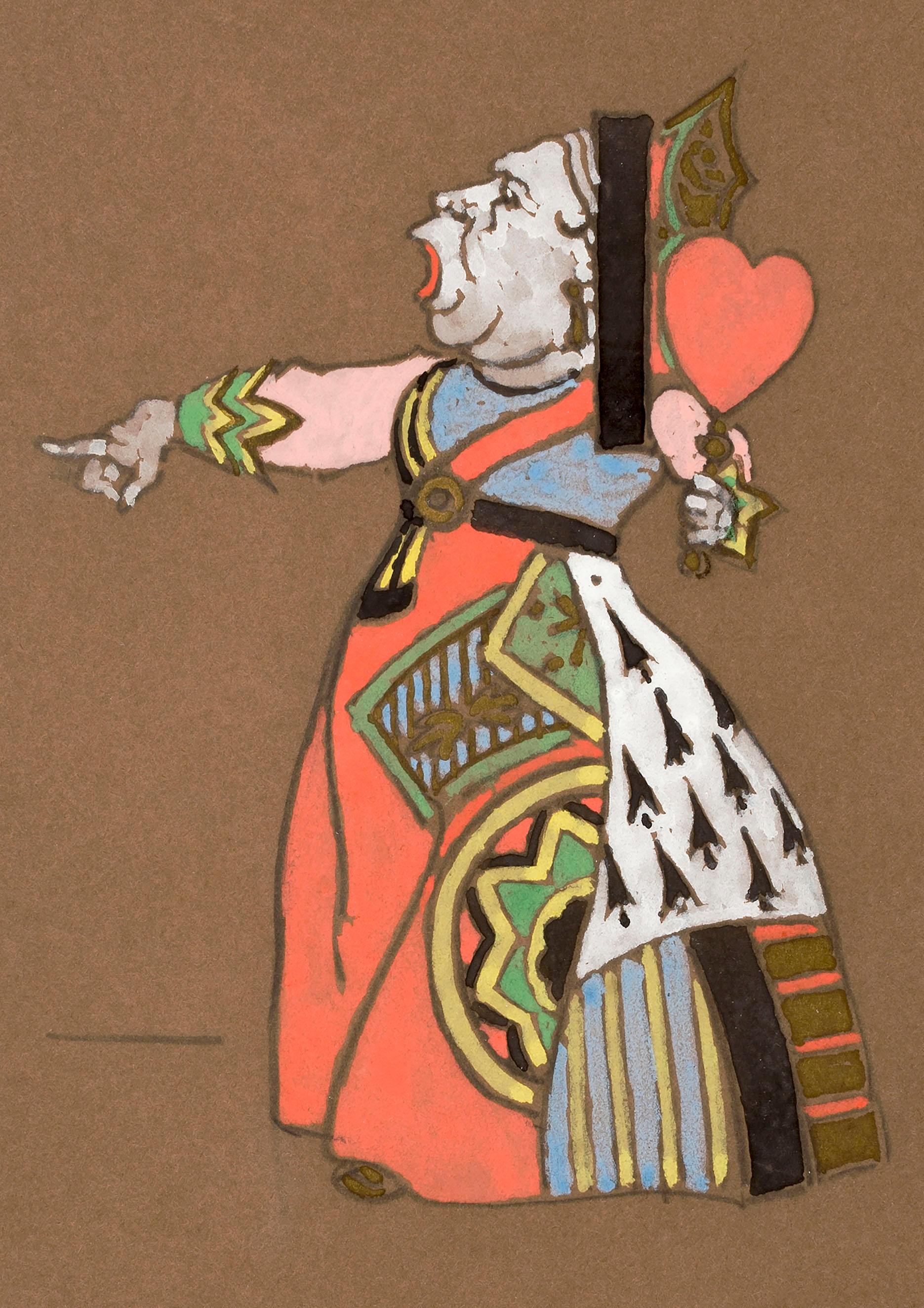 QUEEN OF HEARTS PRINT: Costume Design Artwork for Alice in Wonderland - Pimlico Prints