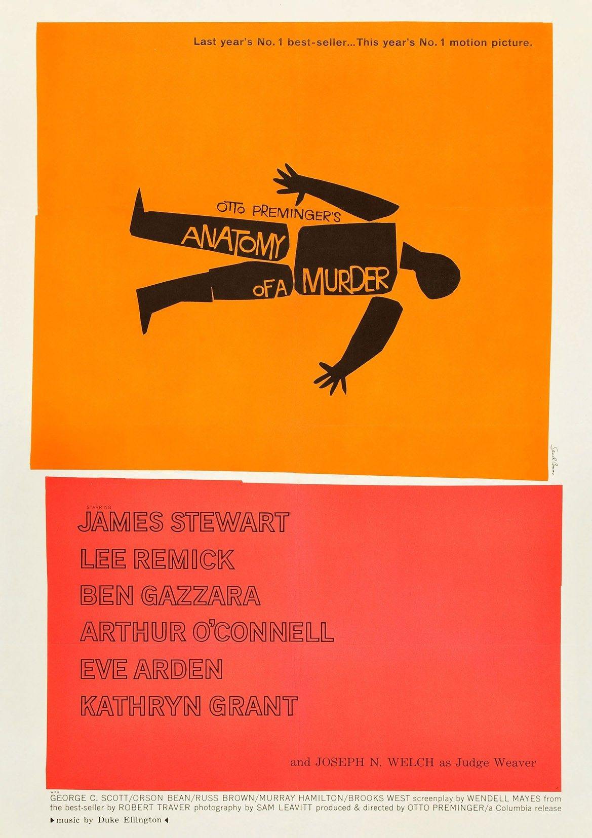 ANATOMY OF A MURDER: Movie Poster Reprint - Pimlico Prints