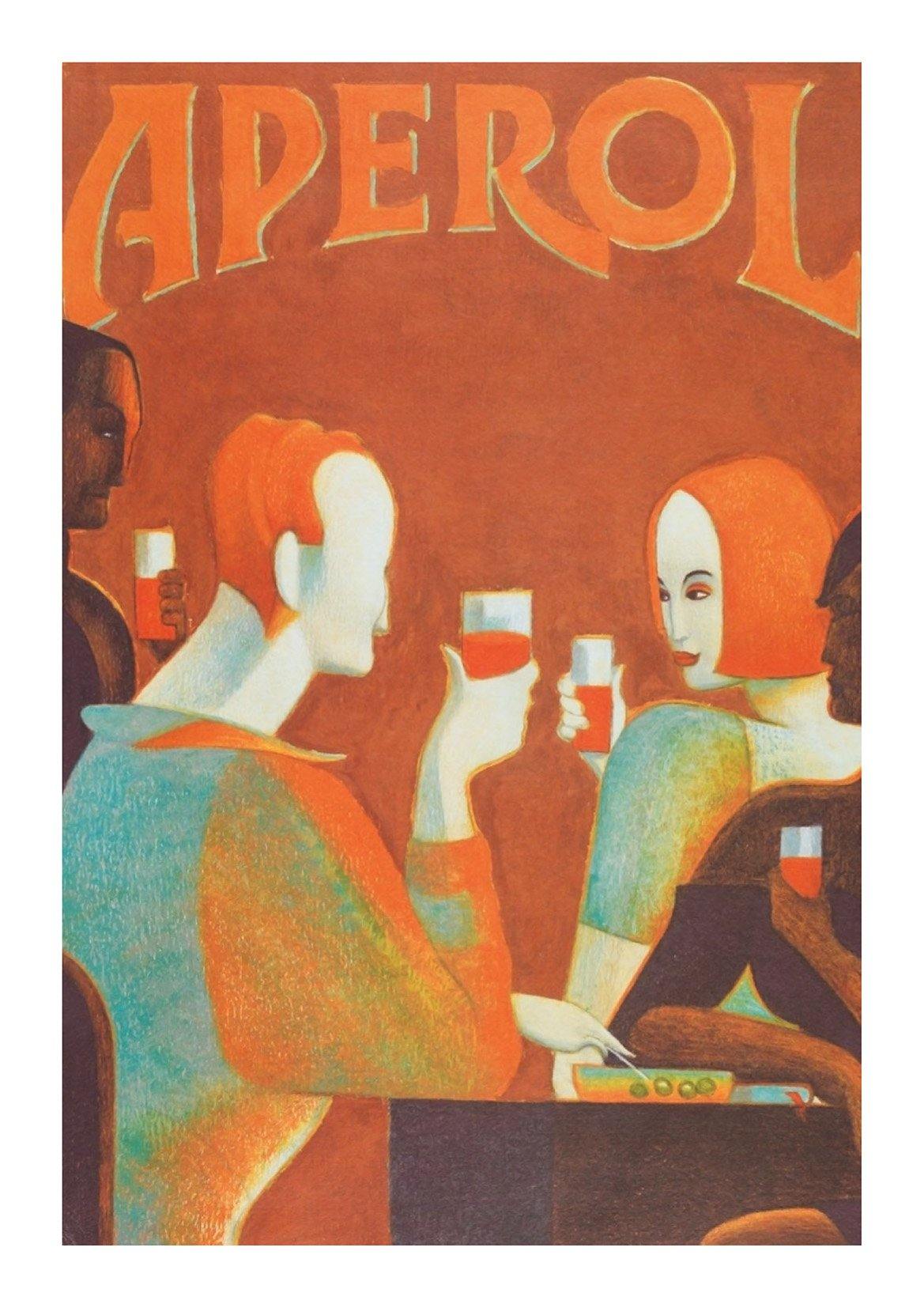 APEROL POSTER: Vintage Red Alcohol Art Print - Pimlico Prints