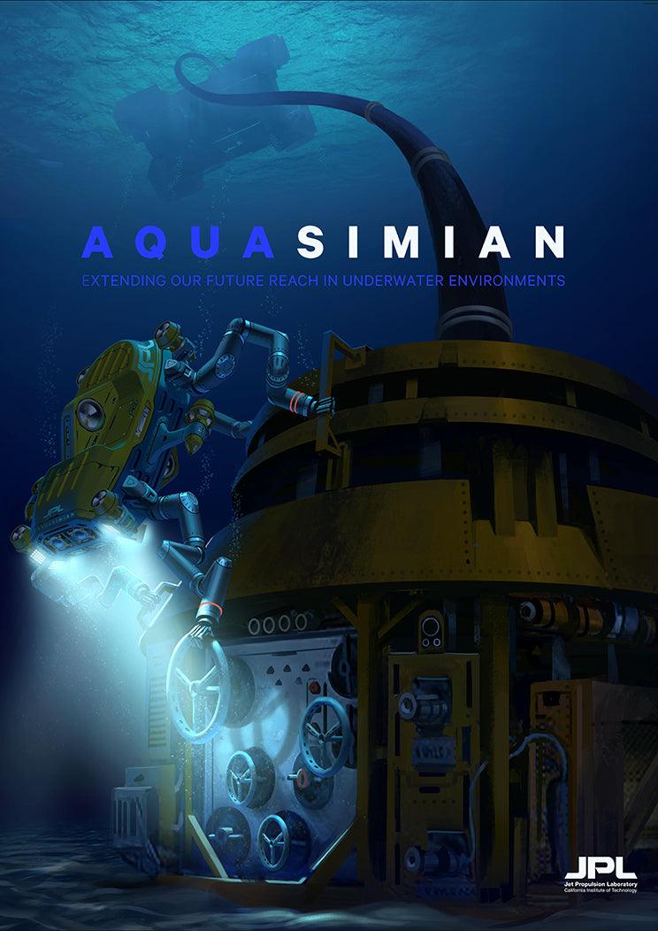 NASA POSTERS: AquaSimian, RoboSimian, and Surrogate Space Science Prints - Pimlico Prints