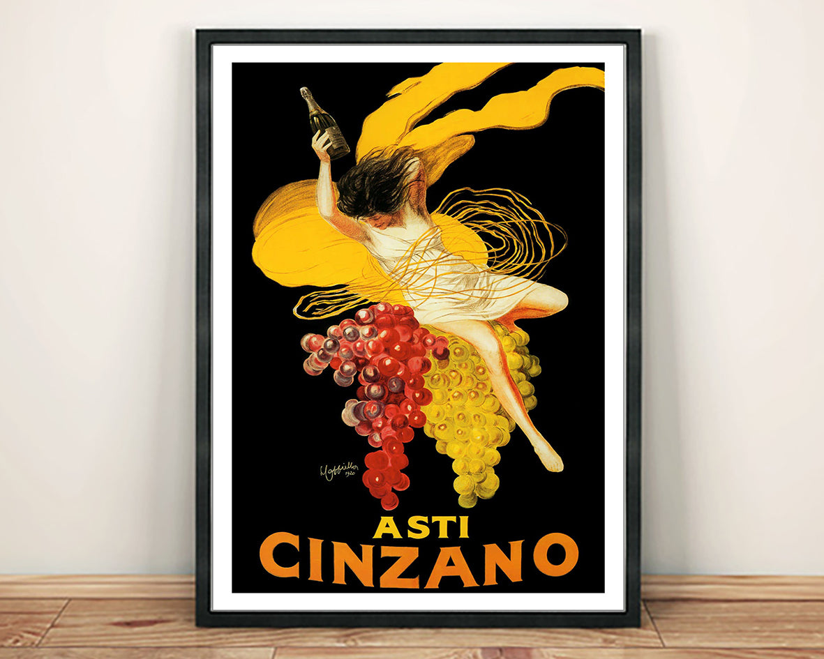 ASTI CINZANO POSTER: Vintage Italian Drink Advert Print