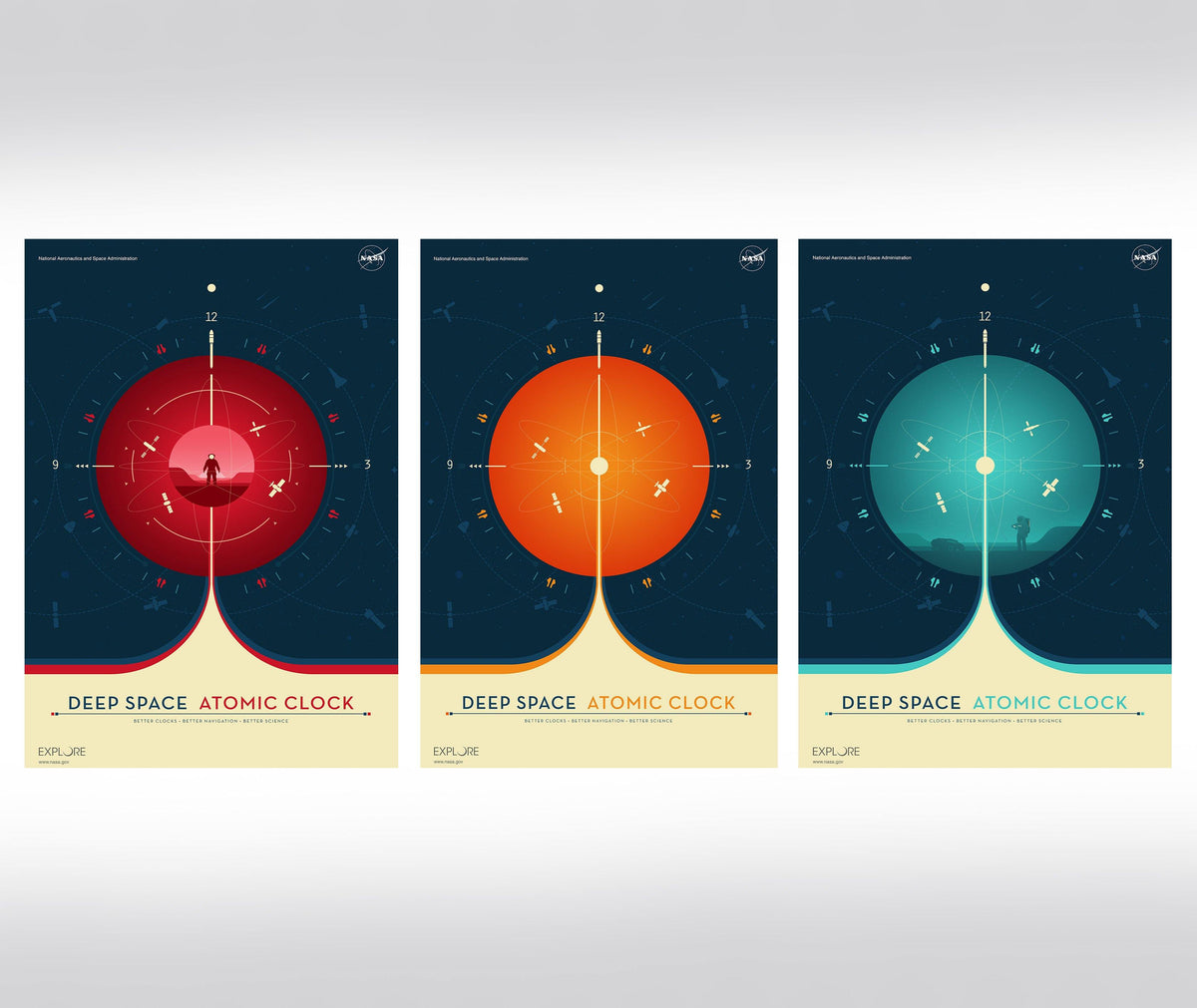 Clock Jpl ATOMIC CLOCK POSTERS: NASA JPL Space Prints – Pimlico Prints