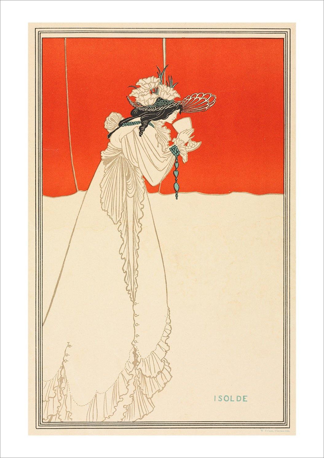AUBREY BEARDSLEY: Isolde Illustration Art Print - Pimlico Prints